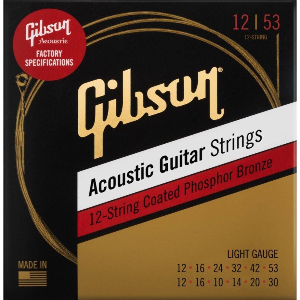 Gibson SAG-PB12L Phosphor Bronze Acoustic Guitar Strings, 12-String struny do gitary akustycznej