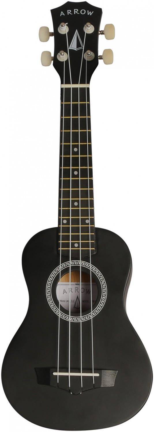 Ukulele sopranowe czarne z pokrowcem Arrow PB10 BK Soprano Black