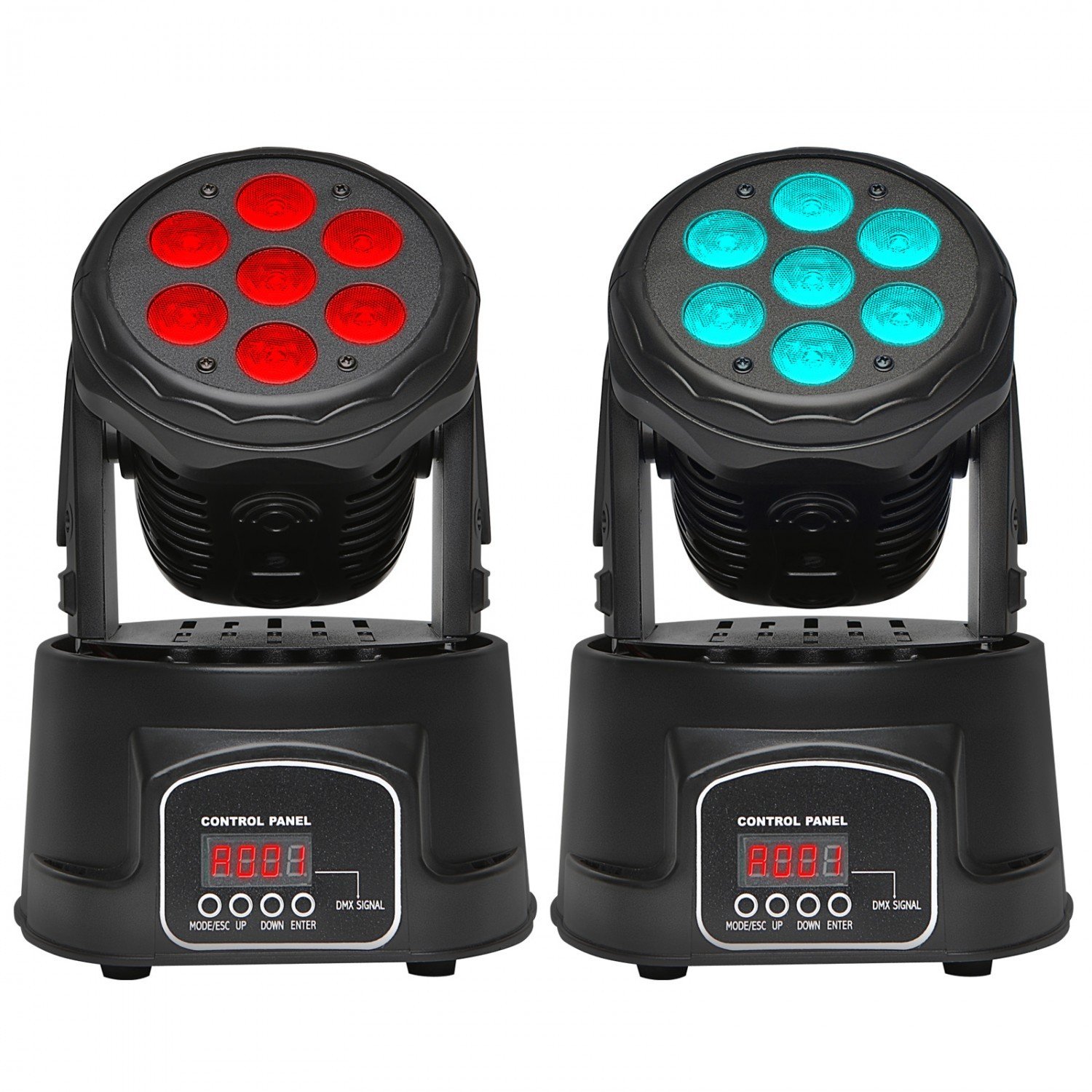 FRACTAL Zestaw 2 x MINI LED MOVING HEAD 7x10 W