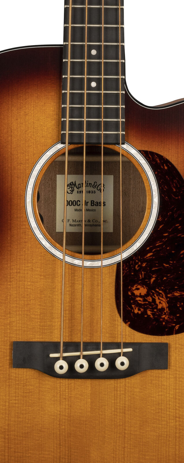 Martin 000C Jr 10E Bass Burst detal