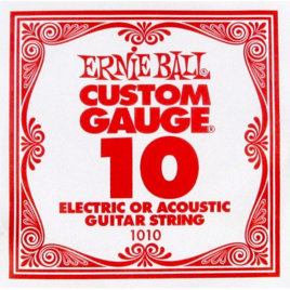 Pojedyncza struna do gitary elektrycznej/akustycznej Ernie Ball 1010 10