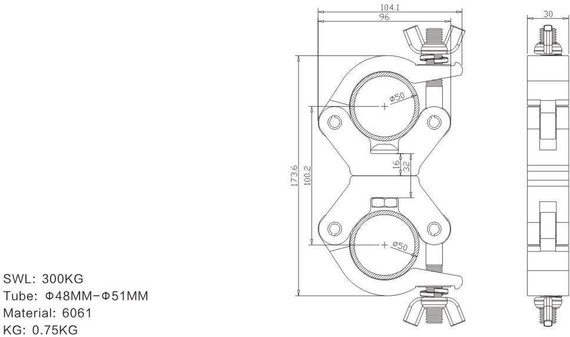 Fractal Lights FL542D - o 48-51mm, 300 kg