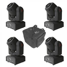 Zestaw 4 x głowy ruchome Fractal SPOT 60W + Pokrowiec