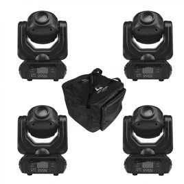 Zestaw 4 x Głowy Ruchome Fractal MINI LED GOBO SPOT 60W + Pokrowiec