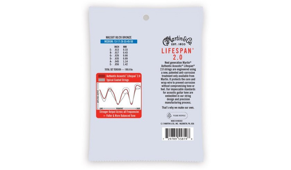 Martin MA150T Medium 13-56 – struny do gitary akustycznej Bronze 80/20