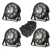 Zestaw 4 x Fractal Lights PAR LED 9x10 W + 1x20 W + Pokrowiec