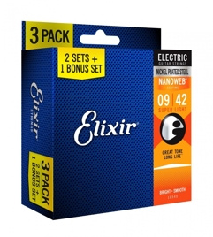 Elixir 16540 Super Light (9-42)  pack 2+1
