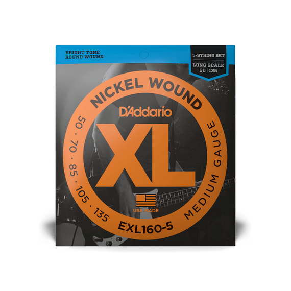 Struny do gitary basowej D'Addario EXL160-5