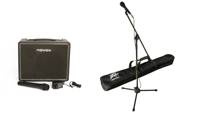 ZESTAW  wzmacniacz Novox nPLAY + PEAVEY PV MSP-1 mikrofon kabel statyw etui