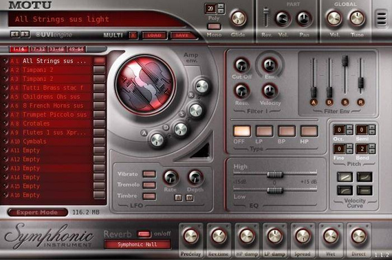 MOTU Symphonic Instrument instrument wirutalny