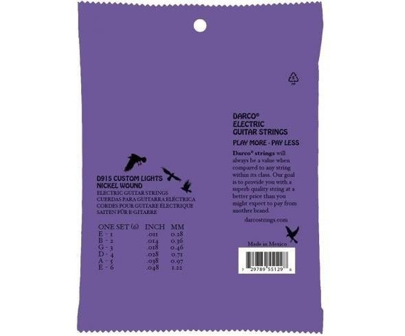 Struny do Gitary Elektrycznej Martin Guitar Martin D915 Darco Electric Custom Light
