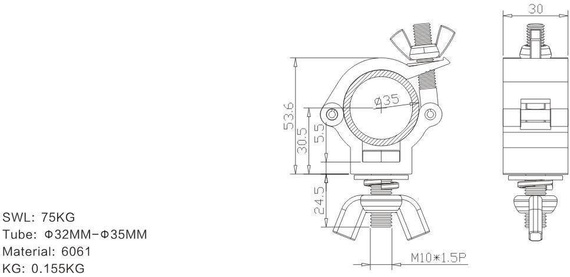 Fractal Lights FL312 B - o 32-35mm, 75 kg