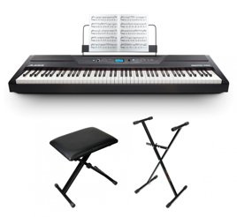 Alesis Recital Pro - Pianino Cyfrowe + Statyw + Ława