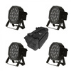 Zestaw 4 x Fractal Lights PAR LED 18x1 W + Pokrowiec