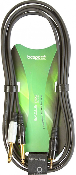 Bespeco EAYMSJ500 – kabel audio 2x jack 6,3 mm 5 m