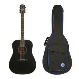 Arrow Zestaw Bronze BLK - Gitara Akustyczna z Pokrowcem GTR (G/Blue)