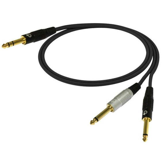 Kabel TRS 6.3mm - 2x Jack 6.3mm Bespeco EAYS2J150 1,5m