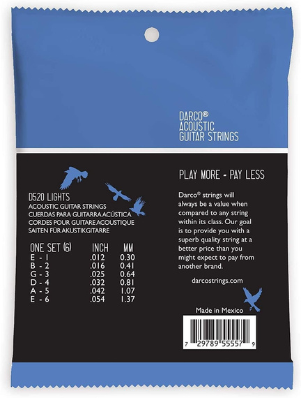 Martin Darco D520 80/20 Light – struny do gitary akustycznej