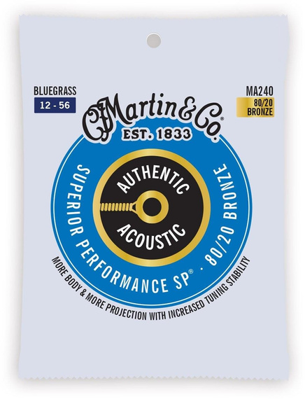 Martin MA240 Authentic Bluegrass 80/20 – struny do gitary akustycznej