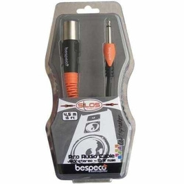 Kabel mikrofonowy Bespeco SLJM100 XLR (canon) męski/JACK mono 1m