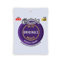 Trójpak strun do gitary akustycznej Martin M140PK3 Originals 3 Packs Light 80/20