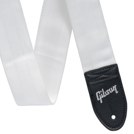 Gibson The Seatbelt White – pasek gitarowy