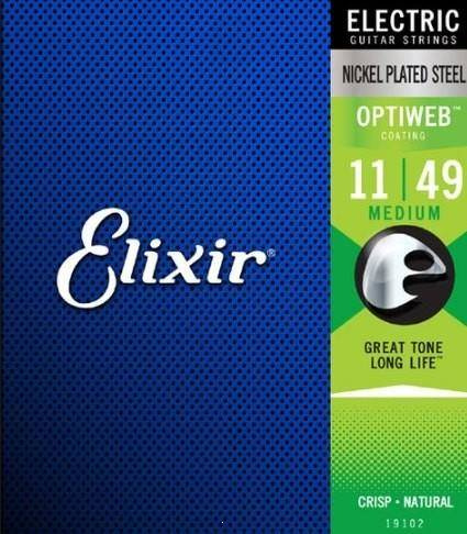 Elixir Optiweb 19102 Medium 11-49 – struny do gitary elektrycznej