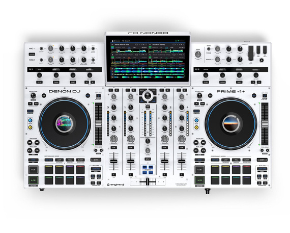 Denon DJ Prime 4 + White - kontroler DJ 4 kanały