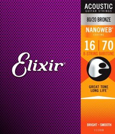 Elixir 11308 (16-70) NW – struny barytonowe do gitary