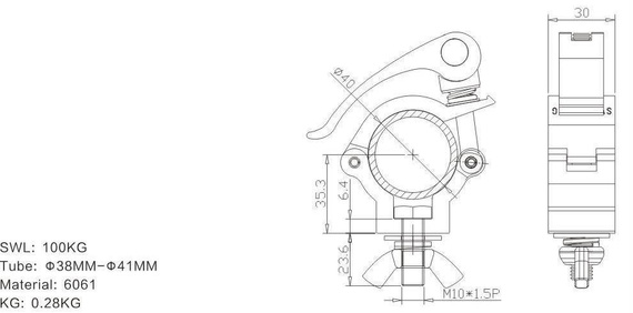Fractal Lights FL512-40QuickBLK o38-41mm, 100 kg