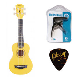 Zestaw Ukulele Arrow PB10YW + Kapodaster + Kostki