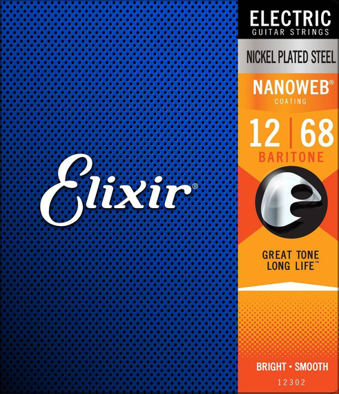 Elixir 12302 NanoWeb Baritone 12-68 – struny do gitary akustycznej