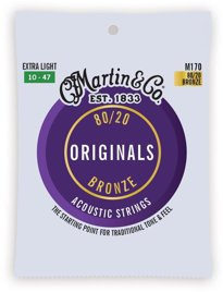 Martin M170 Acoustic Extra Light 80/20 – struny do gitary akustycznej