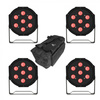 Zestaw 4 x Fractal Lights PAR LED 7 x 10W (4 in 1) + pokrowiec