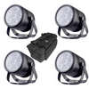 Zestaw 4 x Fractal Lights PAR LED 6X4W BATT + Pokrowiec