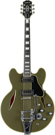 Epiphone *DISC* Shinichi Ubukata ES-355 Custom Olive Drab Bigsby - Incl. Hard Case gitara elektryczna