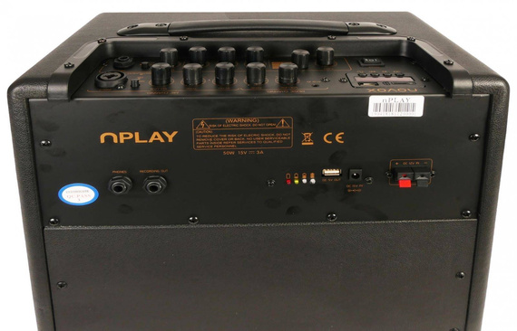 ZESTAW wzmacniacz Novox nPLAY + PEAVEY PV MSP-1 mikrofon kabel statyw etui