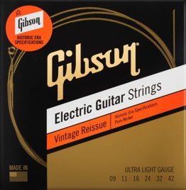 Gibson Vintage Reissue Electric Guitar Strings 9-42 Ultra-Light Gauge struny