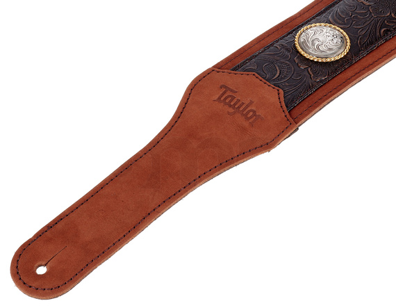 Taylor Grand Pacific Strap,Brn Lthr/Ni Concho,3" - pasek
