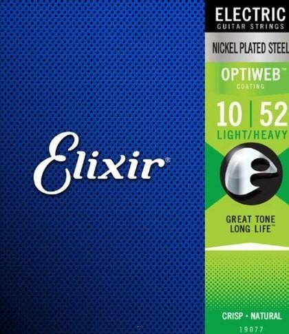Elixir 19077 Optiweb Light/Heavy 10-52 – struny do gitary elektrycznej