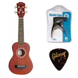 Zestaw Ukulele Arrow PB10NT + Kapodaster + Kostki