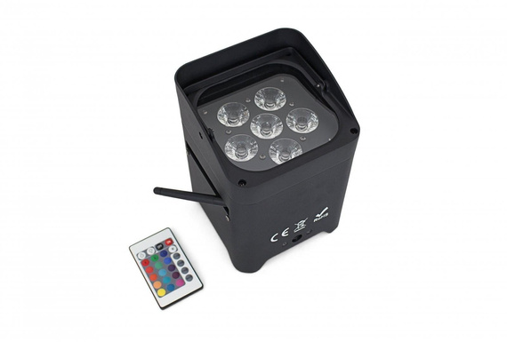 Zestaw 4 x Fractal PAR LED Akumulator 6x15 W RGBWA + UV, WIFI