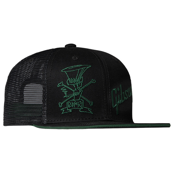 Gibson Slash 'Skully' czarno-zielona – czapka trucker
