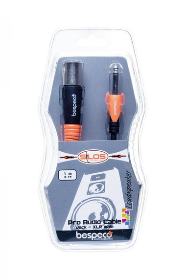 Kabel mikrofonowy Bespeco Jack/ XLR SLJM600 6m