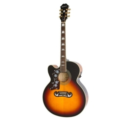 Epiphone J-200EC Studio Solid Top Fishman Sonitone Left-Hand VS Vintage Sunburst gitara elektro-akustyczna leworęczna