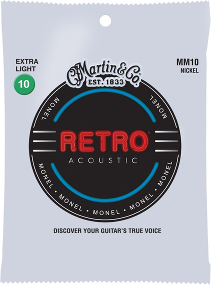 Martin Retro MM10 Nickel – struny do gitary akustycznej 10 extra light