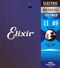 Elixir 12100 Medium (11-49) PolyWeb - struny do gitary elektrycznej