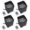 Zestaw 4 x Fractal PAR LED Akumulator 6x15 W RGBWA + UV, WIFI