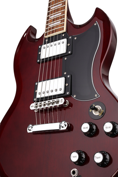 Gitara elektryczna Arrow Twincut SG22 Cherry Pie Rosewood/Black