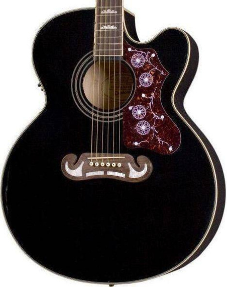 Epiphone J-200EC Studio Solid Top Fishman Sonitone BK Black gitara elektro-akustyczna